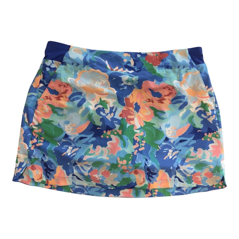 Walter Hagen Performance P11 Blue Gouache Floral Skort Womens XL New